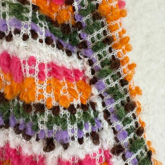 KROST Crushed Sand Sweater Vest Sz XXL | Multicolor Knit Stripe Y2K Vibe - Picture 4 of 10